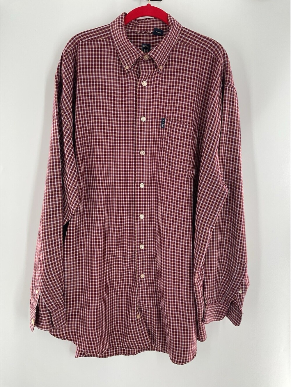 IZOD Men’s Indigo Prep Shirt 2XLT Checked Button Up Shirt 124